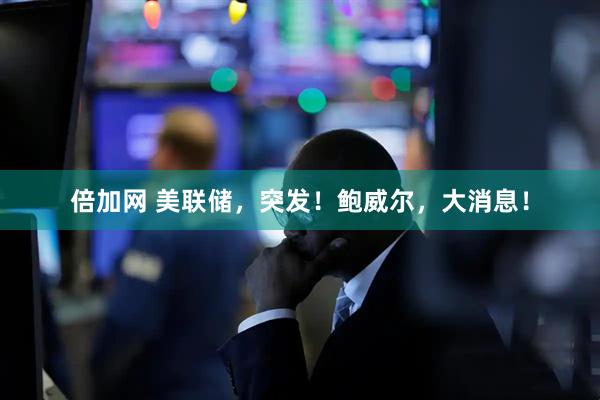 倍加网 美联储，突发！鲍威尔，大消息！