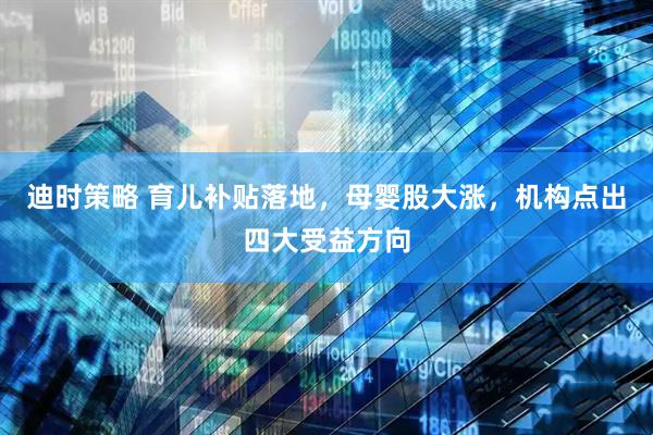 迪时策略 育儿补贴落地，母婴股大涨，机构点出四大受益方向