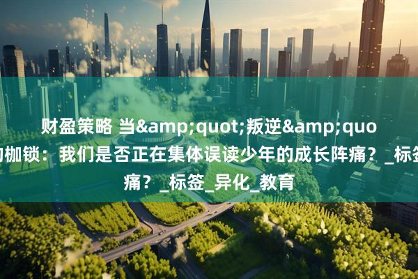财盈策略 当&quot;叛逆&quot;成为青春的枷锁：我们是否正在集体误读少年的成长阵痛？_标签_异化_教育