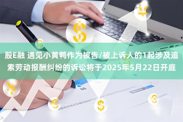 股E融 遇见小黄鸭作为被告/被上诉人的1起涉及追索劳动报酬纠纷的诉讼将于2025年5月22日开庭